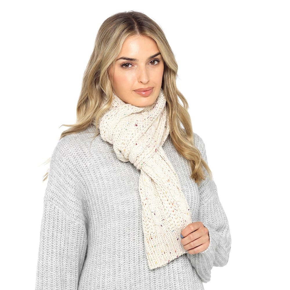 LADIES MULTI YARN KNITTED SCARF