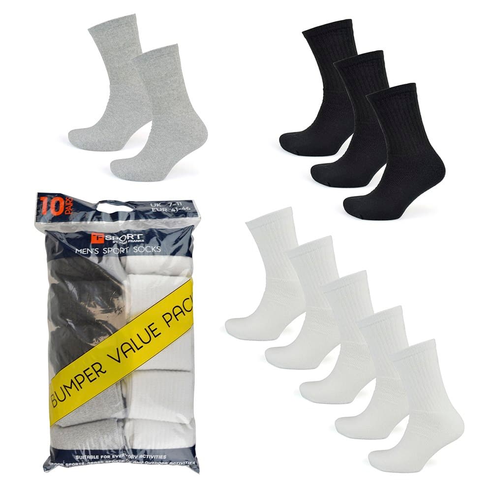 MENS 10 PACK SPORT SOCKS