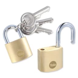 Yale Brass Padlock 25mm (Pack of 2) 2