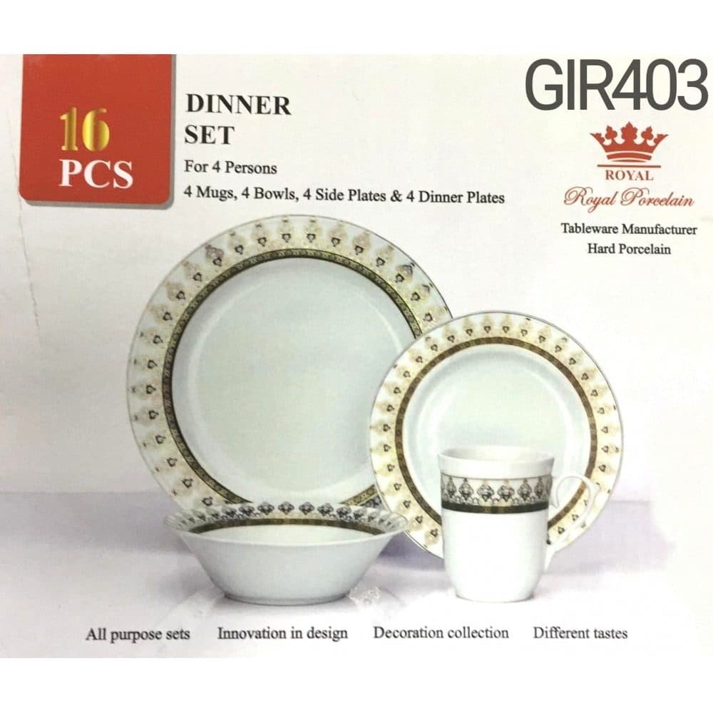SOV 16pc Sorena Porcelain Dinner Set
