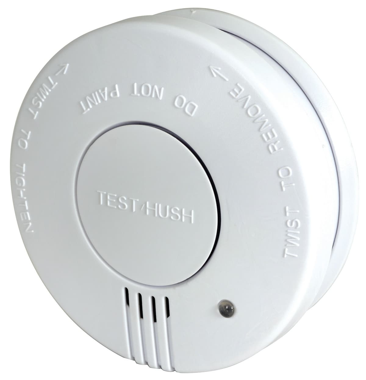 Smoke detector w/hush button