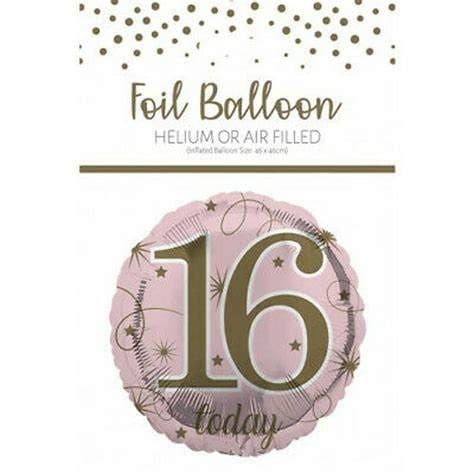 AGE 16 PINK FOIL BALLOON     18"/45.7C