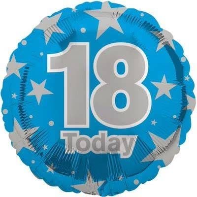 AGE 18 BLUE FOIL BALLOON     18"/45.7C