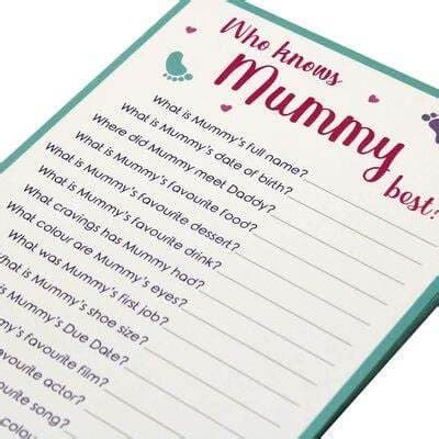 WHO KNOWS MUM BEST CARDS   S