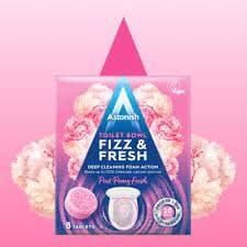 ASTONISH Pink Peony Freshtoilet Bowl Cleaner Tablets Fizz & Fresh