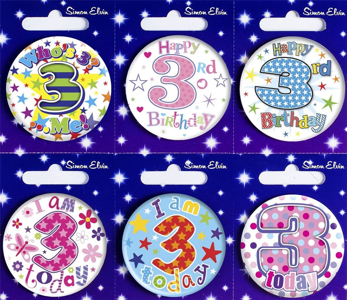 SE Age 3 - T Mixed Sm Round Badges