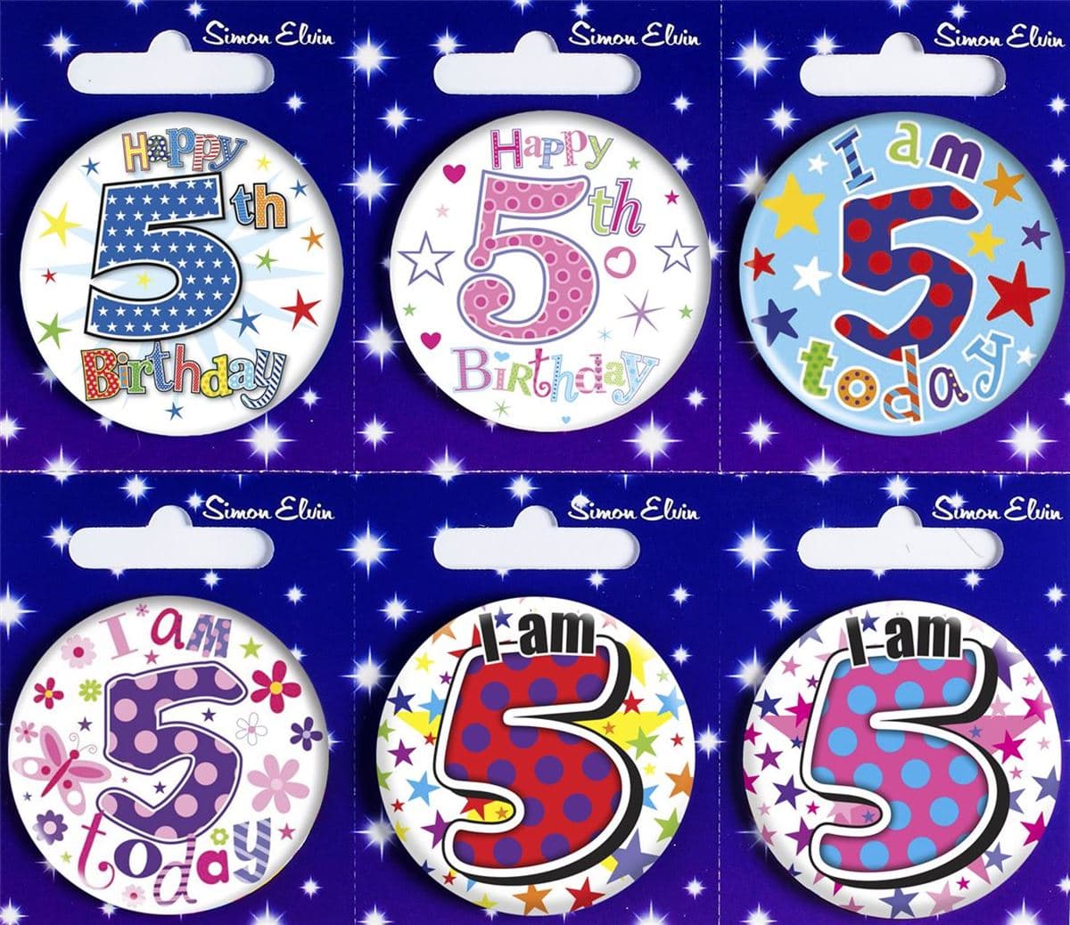 SE  Age 5 - T Mixed Sm Round Badges