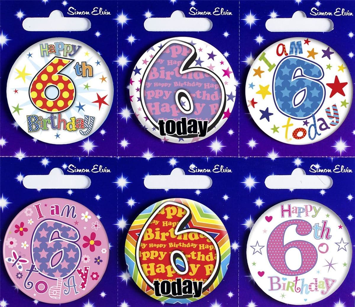 SE  Age 6 - T Mixed Sm Round Badges