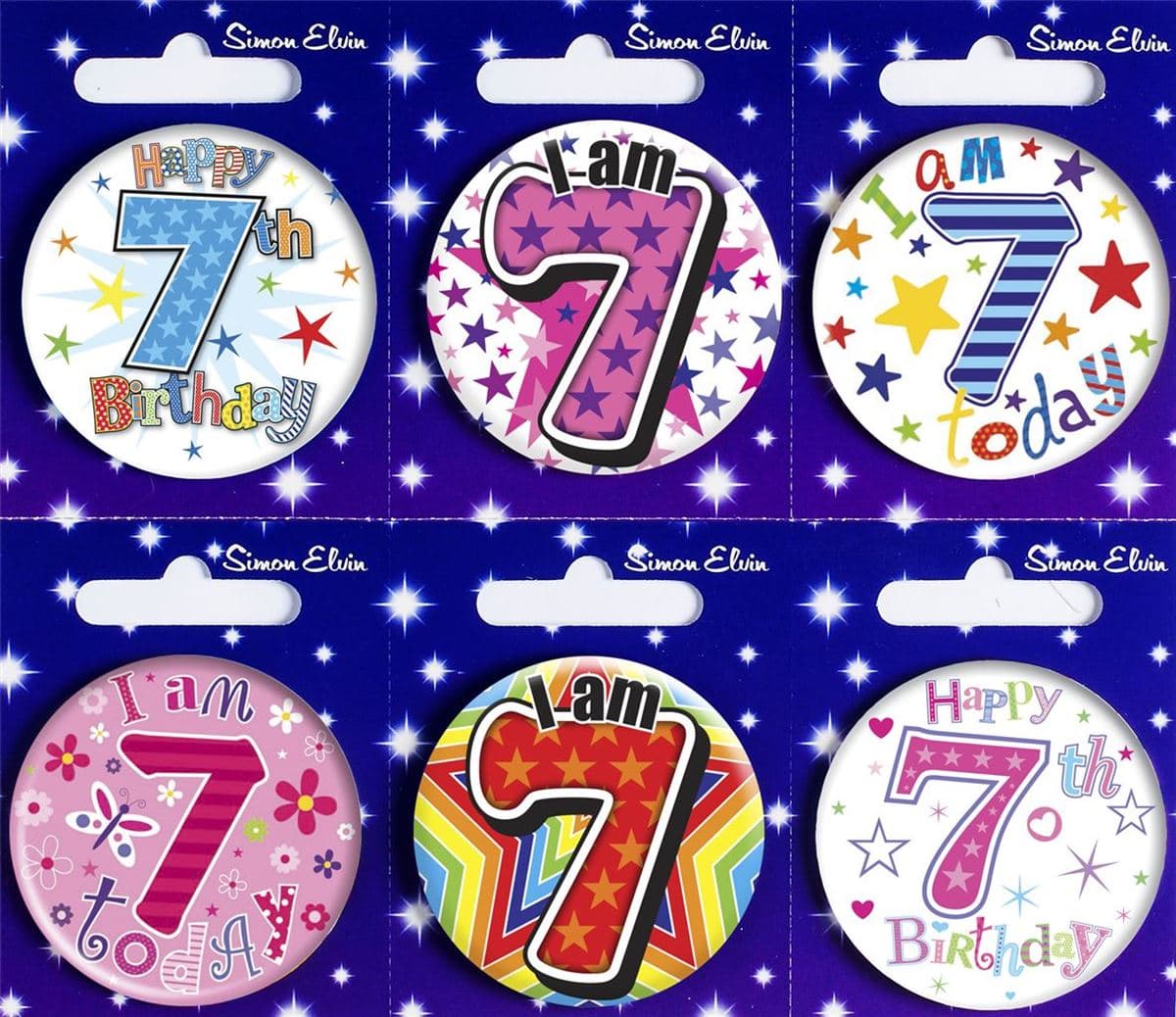 SE Age 7 - T Mixed Sm Round Badges