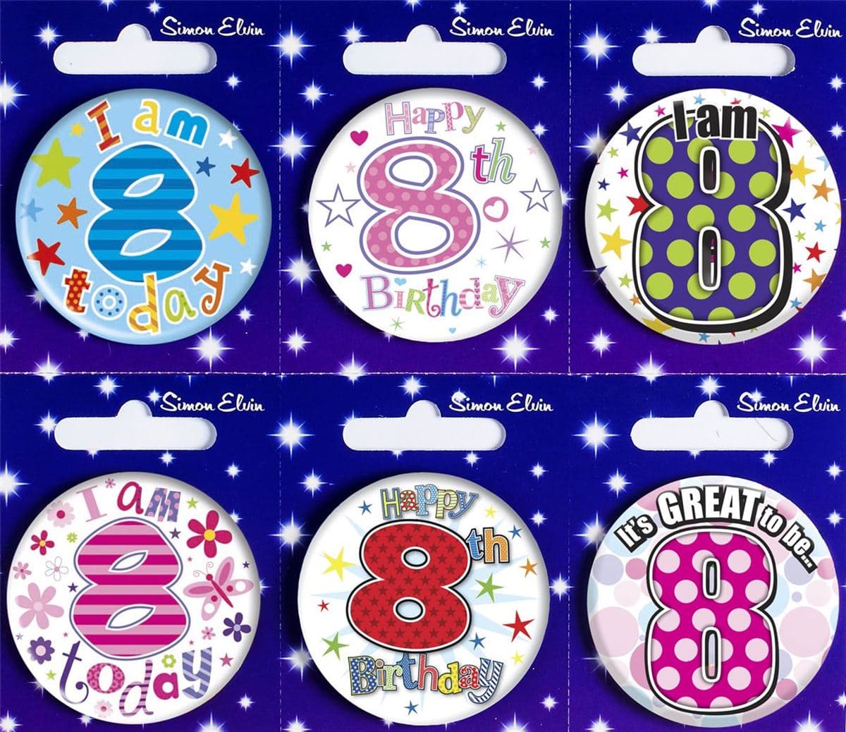 SE  Age 8 - T Mixed Sm Round Badges