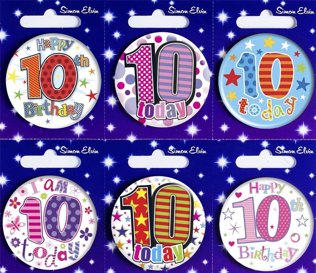 SE  Age 10 - T Mixed Sm Round Badges