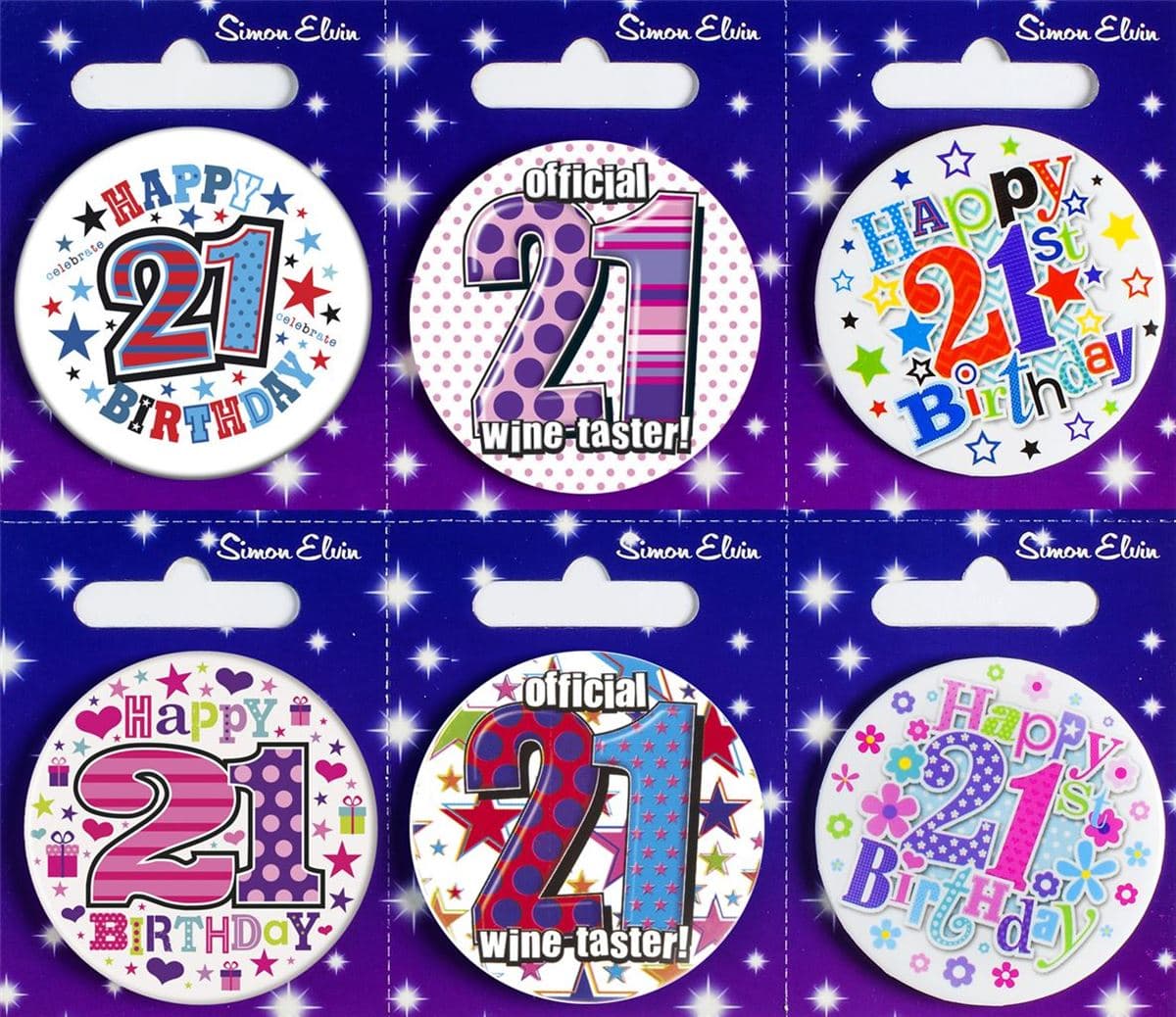 SE  Age 21 - S Mixed Sm Round Badges