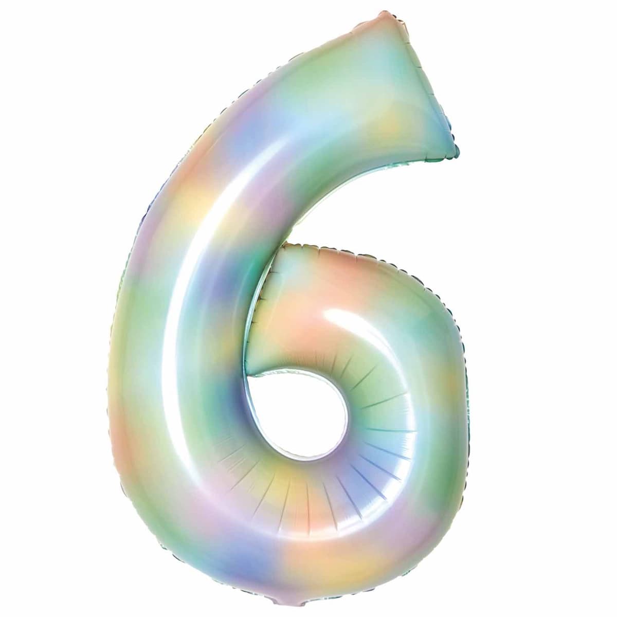 Large Number Pastel Rainbow 6