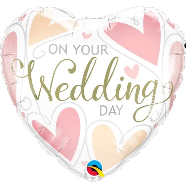 ON YOUR WEDDING DAY HEARTS  18" HRT 01CT