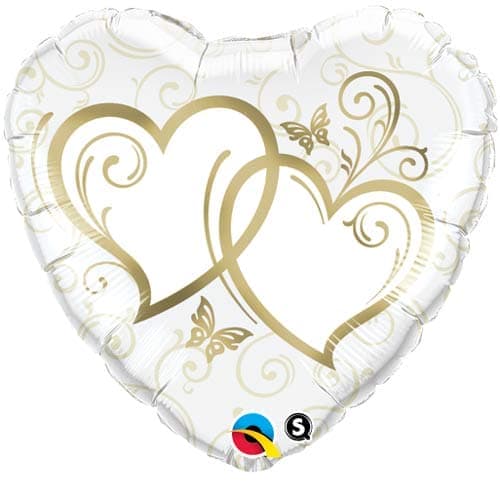 ENTWINED HEARTS GOLD  18" HRT 01CT