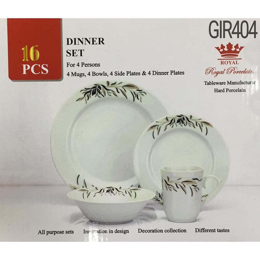 SOV Shl  16pc Linda Porcelain Dinner Set