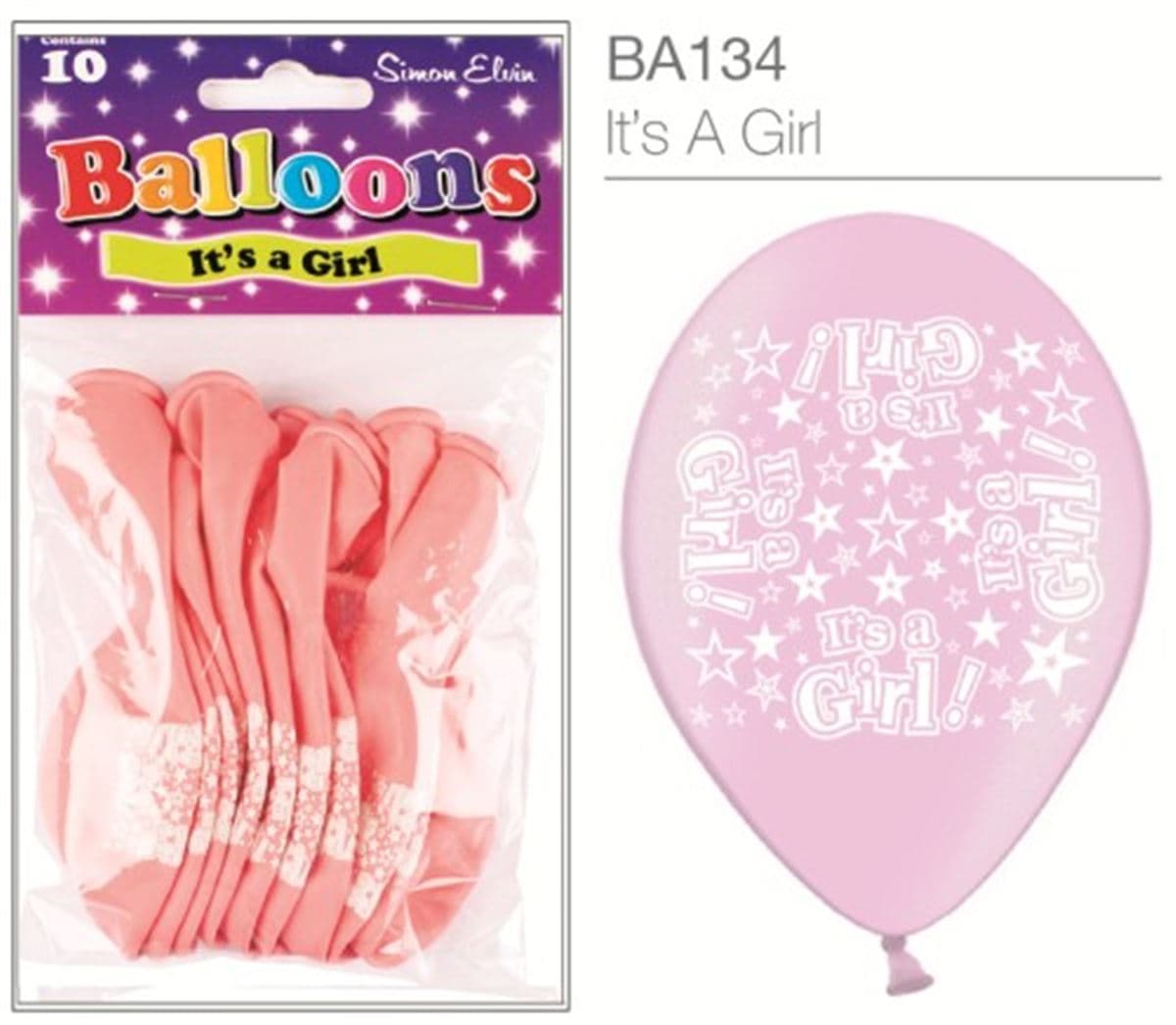 SE  It's A Girl Printed Balloons