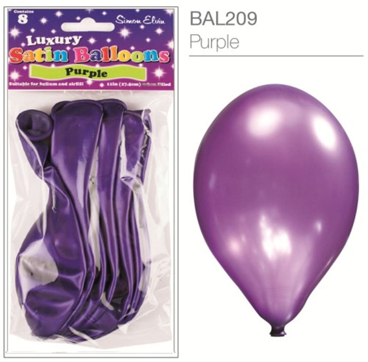 SE  Satin Purple Luxury Satin Balloons
