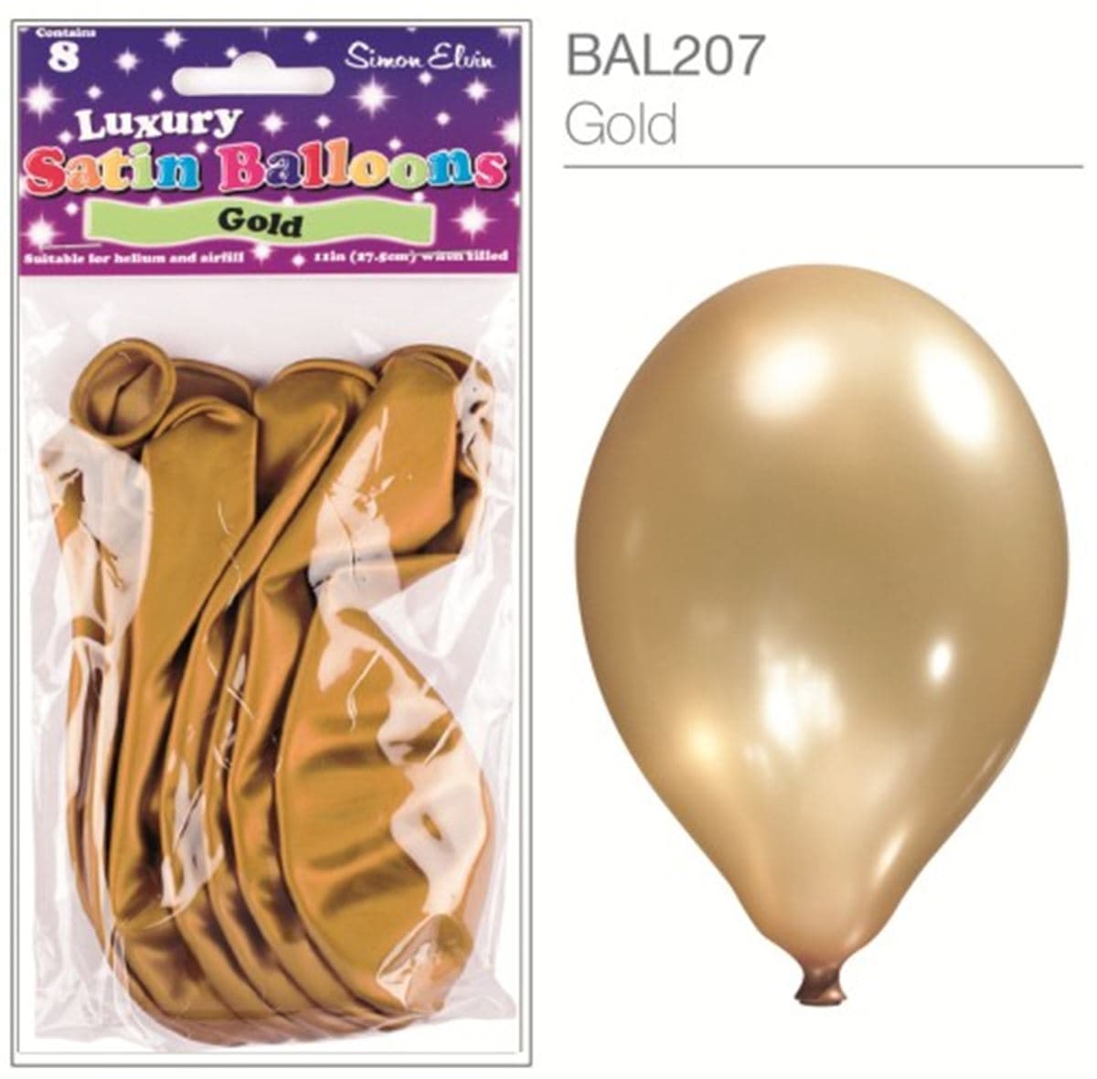 SE  Satin Gold Luxury Satin Balloons