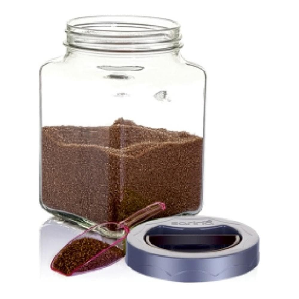Glass Rectangle 1500cc Storage Jar