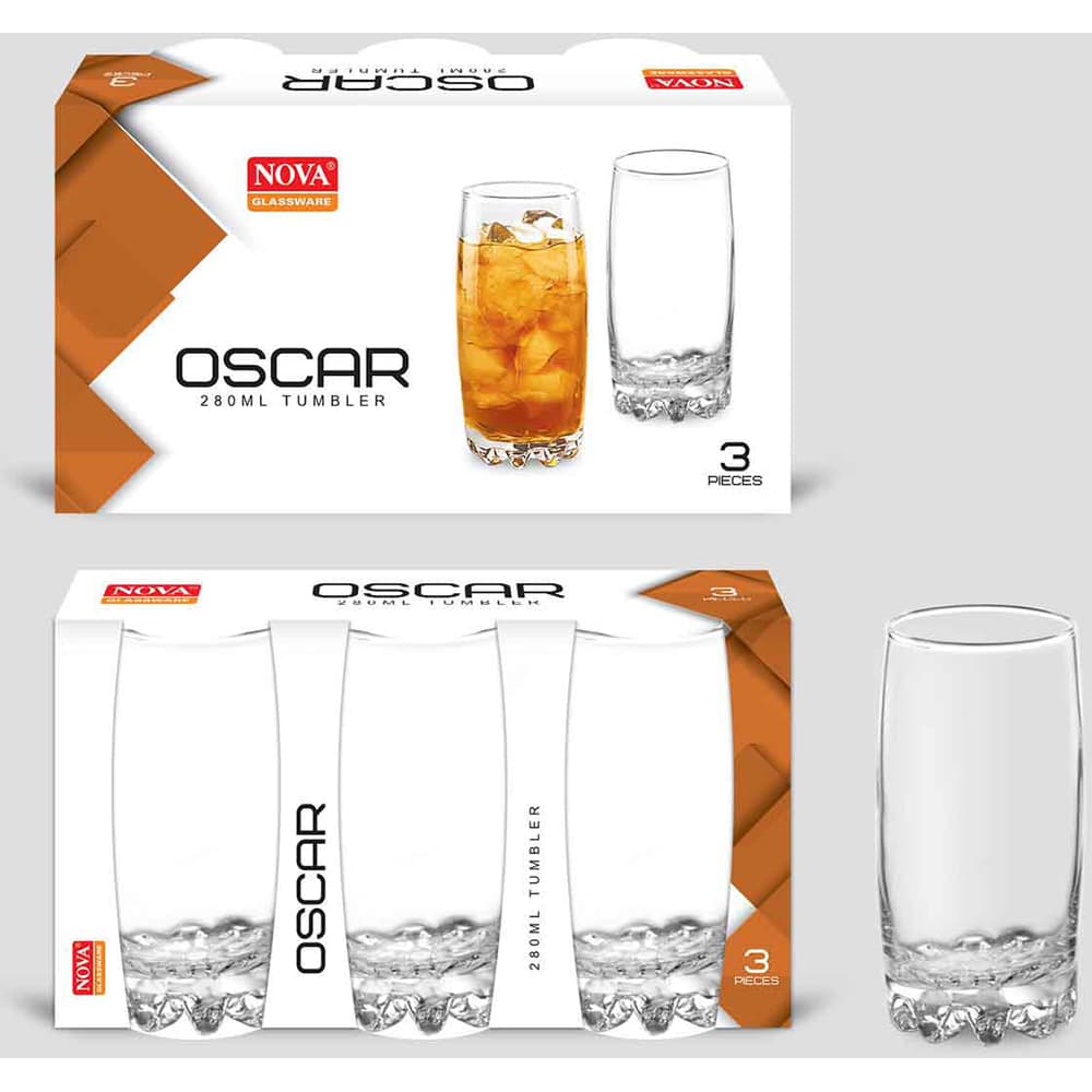 SOV Oscar 280ml Tumbler 3pk