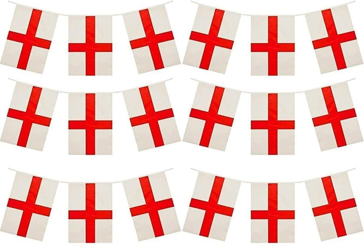 St George Fabric Bunting 10m 20 flags