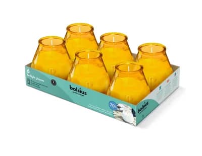 Bolsius Professional Twilight Candles
104/99mm Tray 6 - Amber