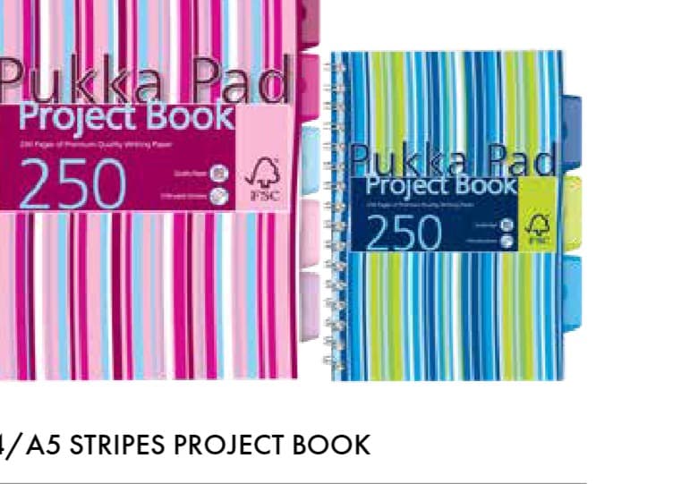 Pukka-pads PROJECT BOOK 250pg Pink/Blue
