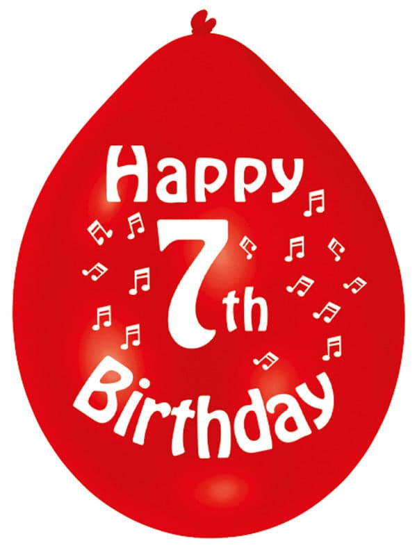 Balloon pk10 22cm 7th Bday