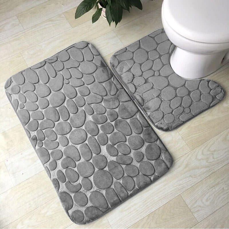DGI Non Slip Bath Mat Memory Foam GREY (20)