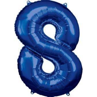 LARGE NUMBER BLUE 8