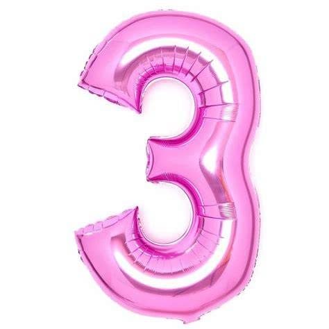 LARGE NUMBER PINK 3