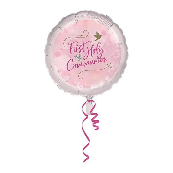 Pink Communion Foil Balloon