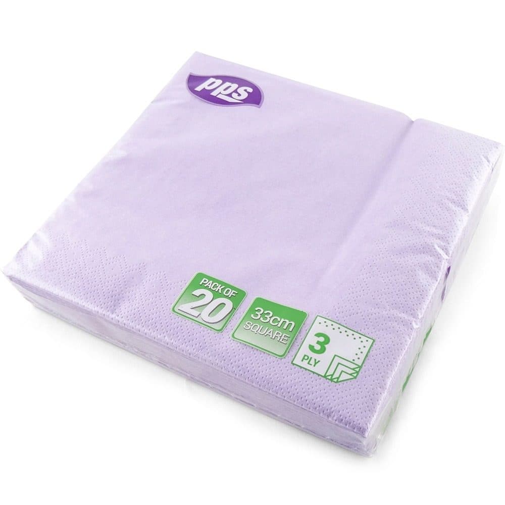 Napkins 3ply Lilac 33cm 20pc/12