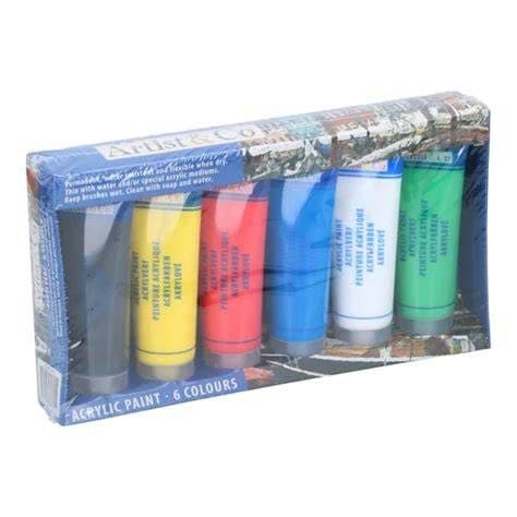 Paint acryl 75ml 6as clr