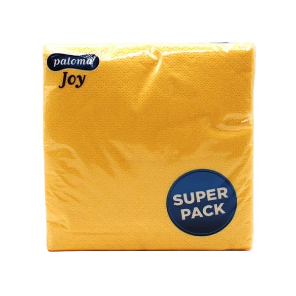 1 PLY NAPKINS YELLOW  PK100  30CM X 30CM