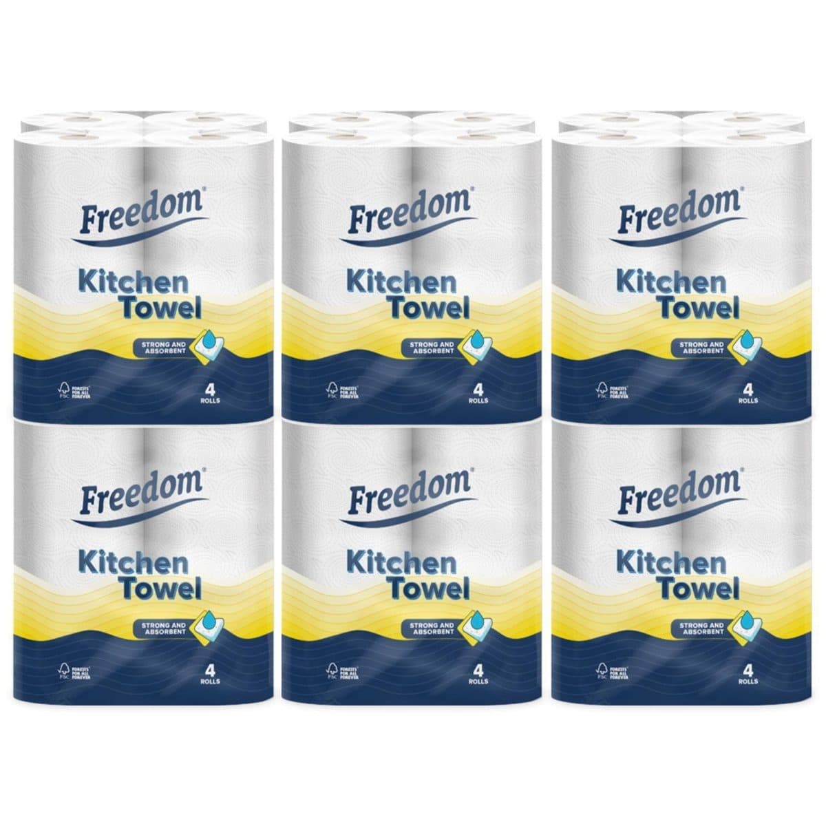 FREEDOM 2PLY KITCHEN TOWEL 4PK