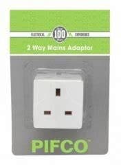 214601 - 2 WAY MAINS ADAPTOR CARDED