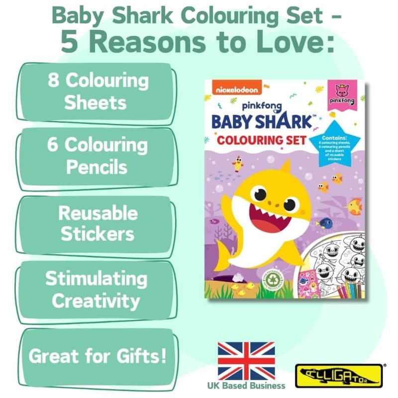Baby Shark Colouring Set