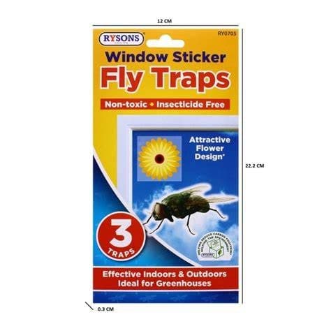DGI 3PC Window Sticker Fly Traps