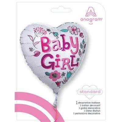 Amscan 18" Baby Girl Heart balloon