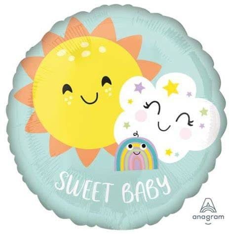Amscan 18" Sweet Baby Rainbow Balloon