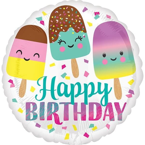 Amscan 18" Happy Ice Cream Birthday Balloon