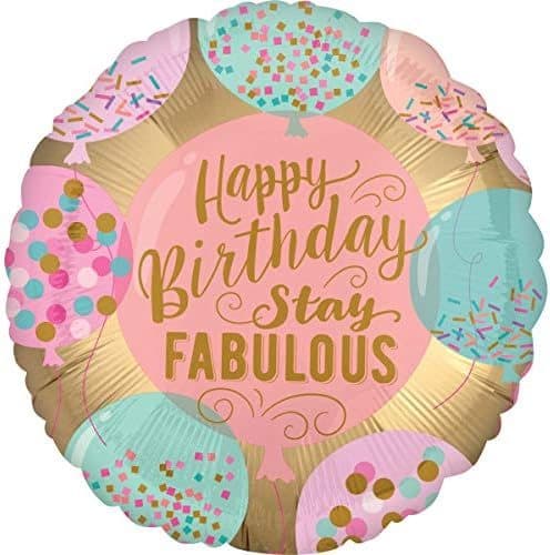 Amscan Happy Birthday Stay Fabulous Foil Balloon