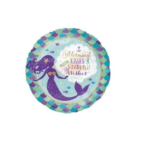 Amscan 18" Mermaid Wishes & Kisses Foil Balloon