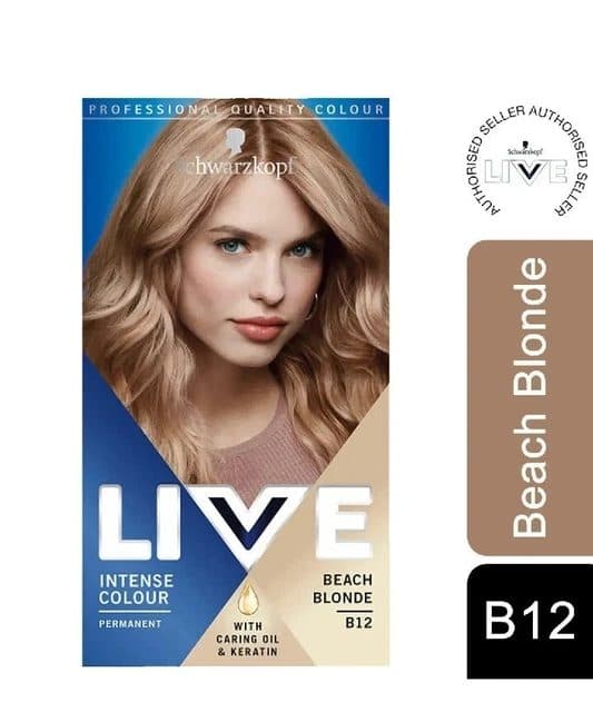 Schwarzkopf Live Intense B12 Beach Blonde Permanent Hair Dye