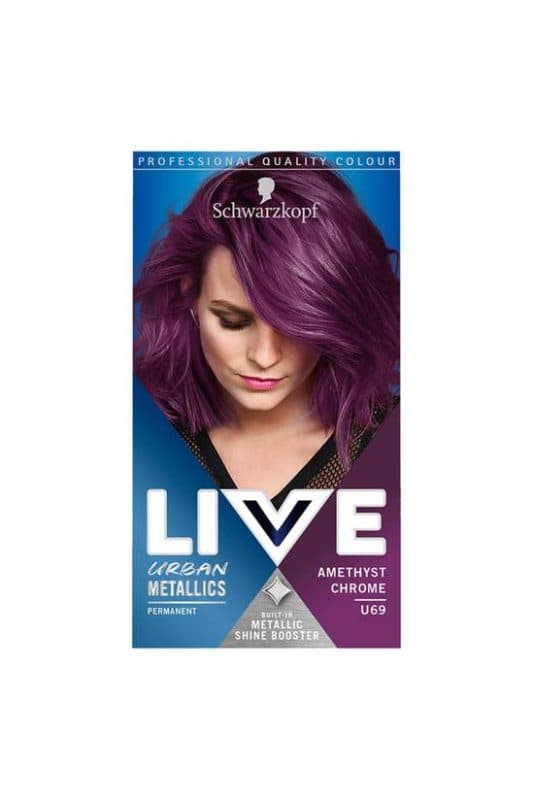 Schwarzkopf LIVE Colour + Lift U69 AMETHYST CHROME Permanent Hair Dye
