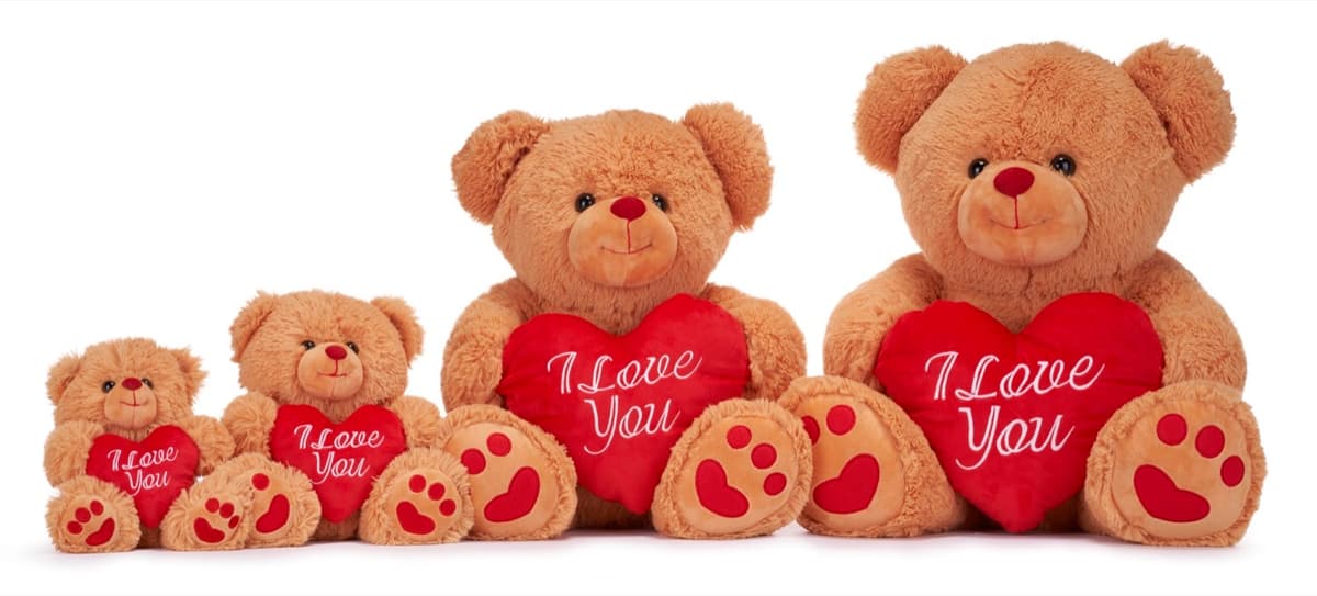 8" /20CM BEAR WITH RED HEART