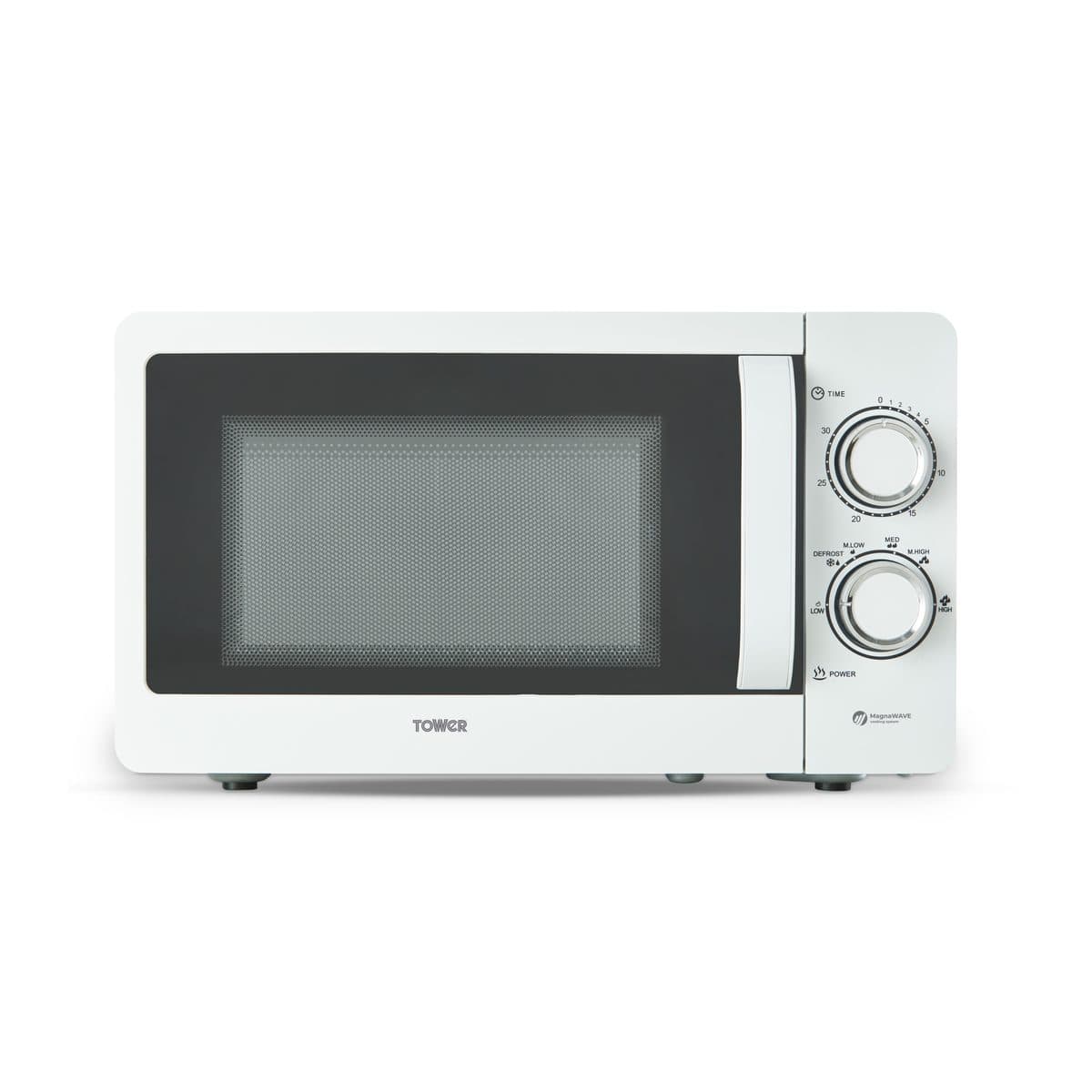 Tower 20l 800w Manual Microwave White T24042WHT