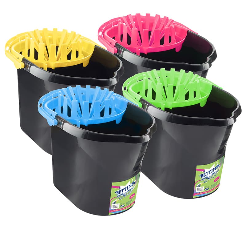 Bettina Black 14l Bucket And Wringer